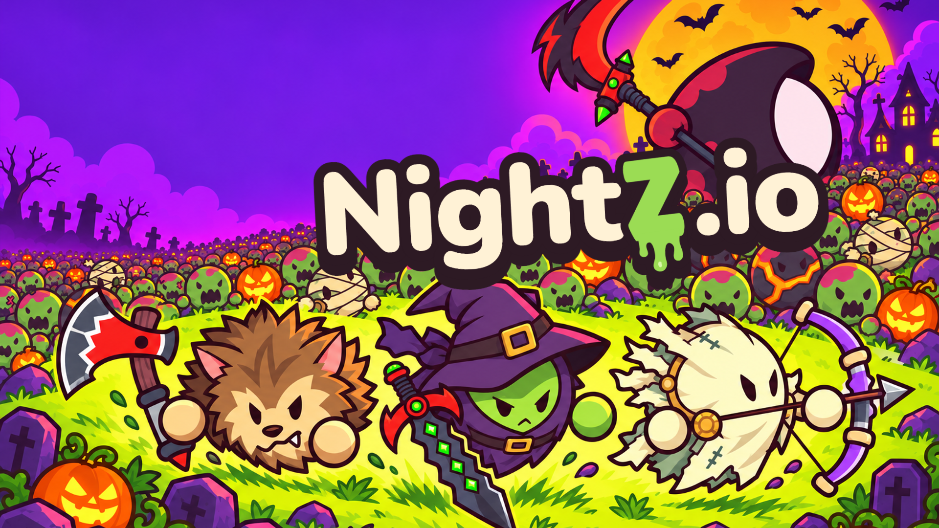 Landscape cover: the NightZ.io title over the Horde Rush key art
