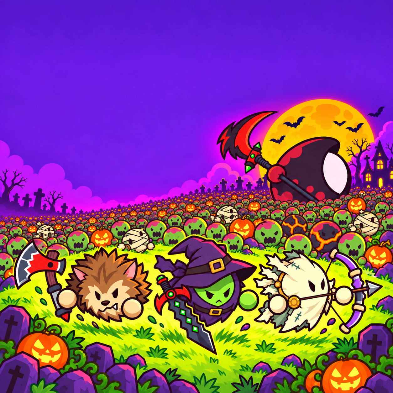 Horde Rush key art without title, square crop of the same scene